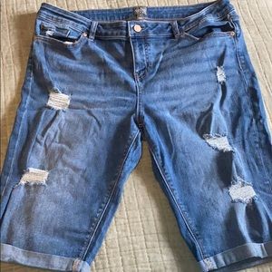 NY&Co Distressed Bermuda Shorts